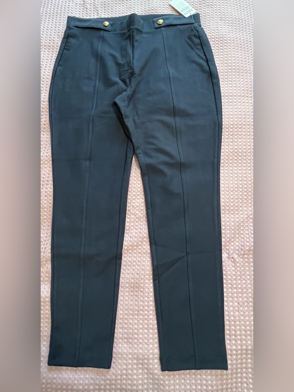 Michael Kors Dark Green Dress Pants - Slim Crease Trousers